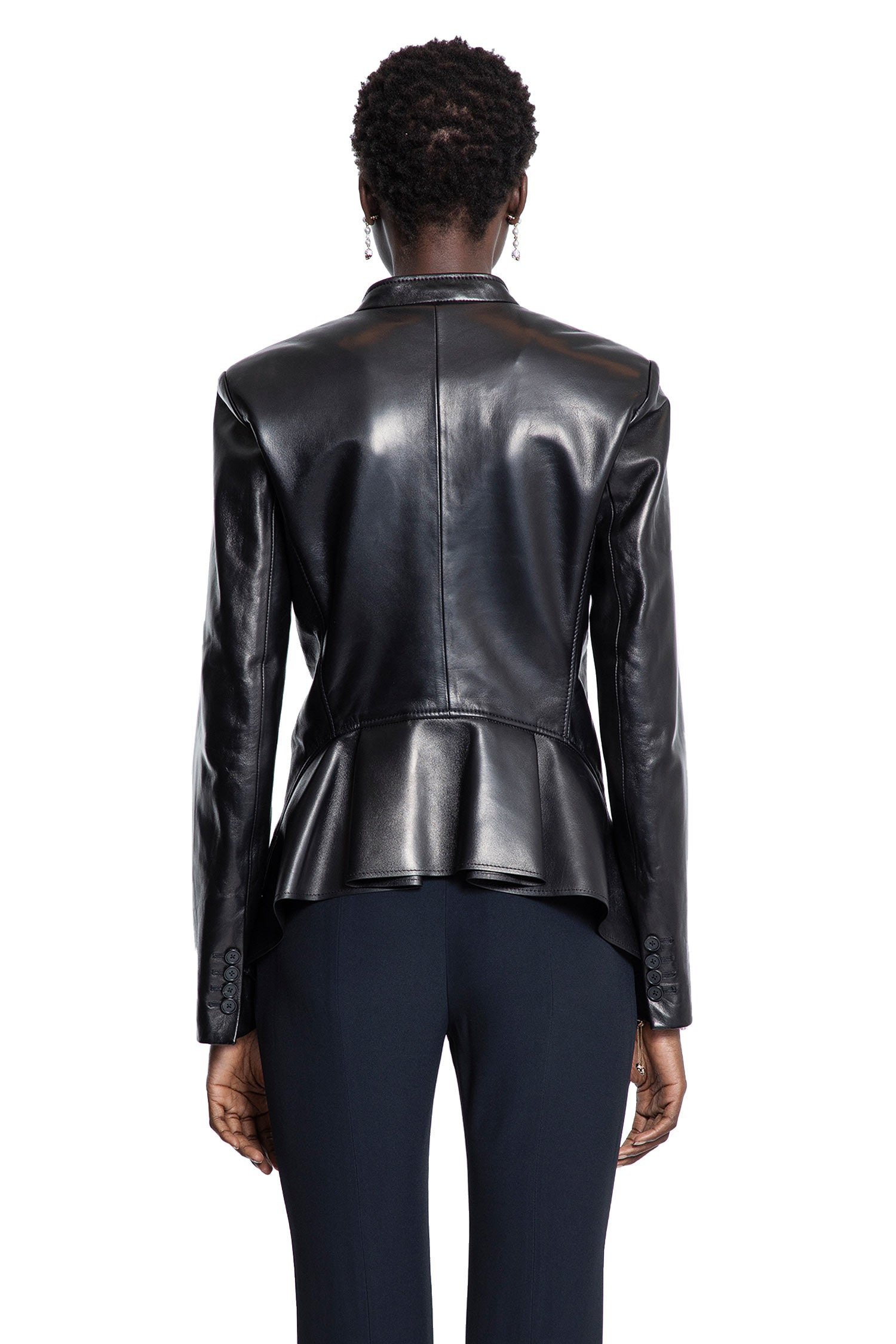 Peplum-Tailored-Leather-Blazer - 3