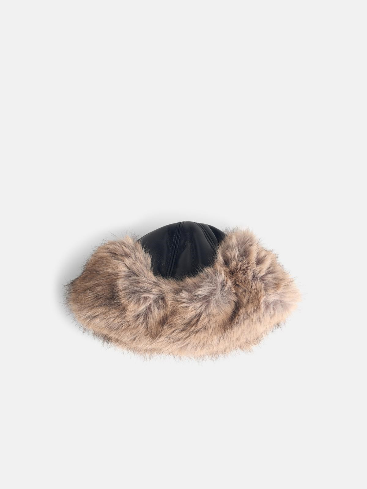 'SABLE' BLACK ECO LEATHER HAT - 2