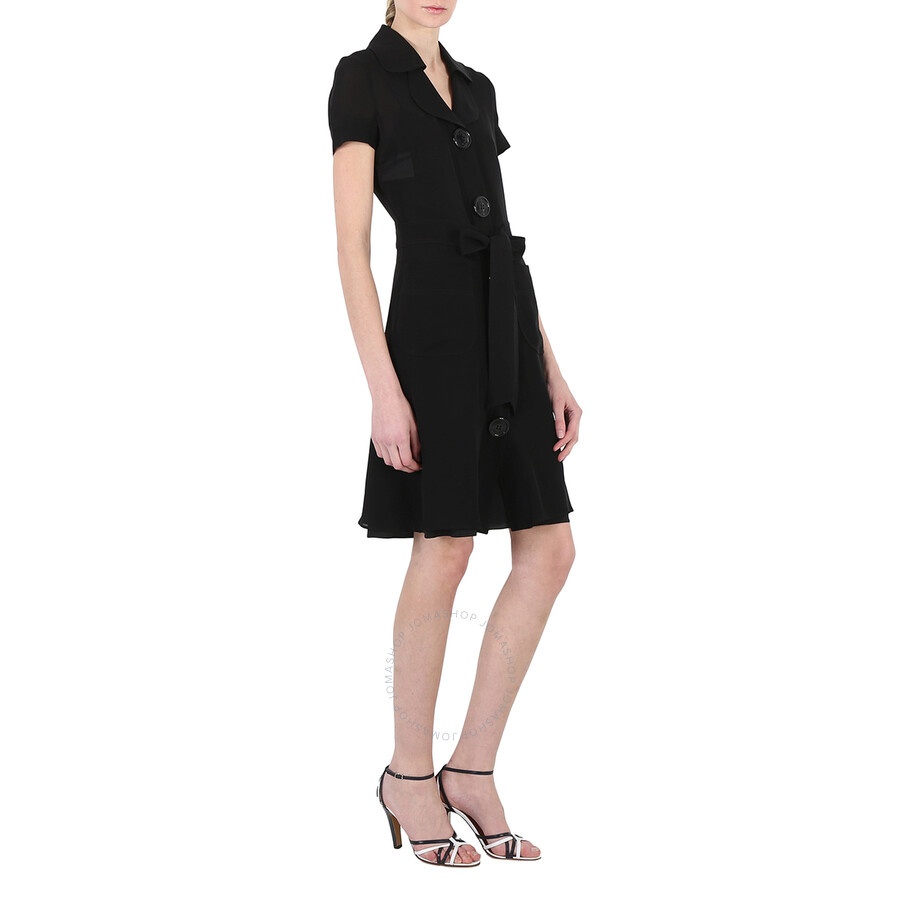 Moschino Ladies Black Short-Sleeved Mini Shirt Dress - 5