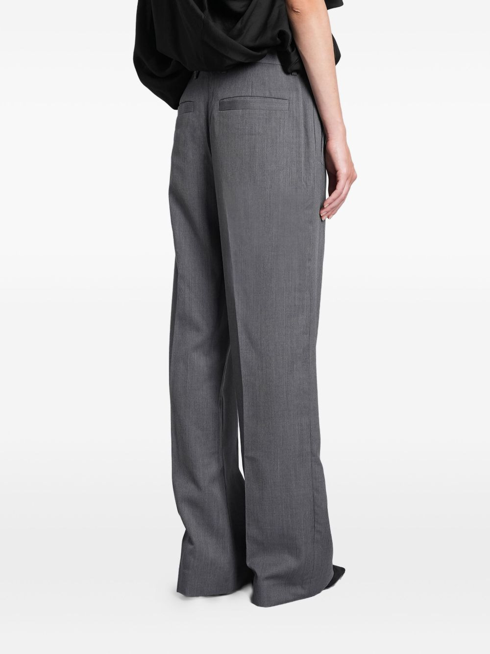 pleated wide-leg trousers - 4