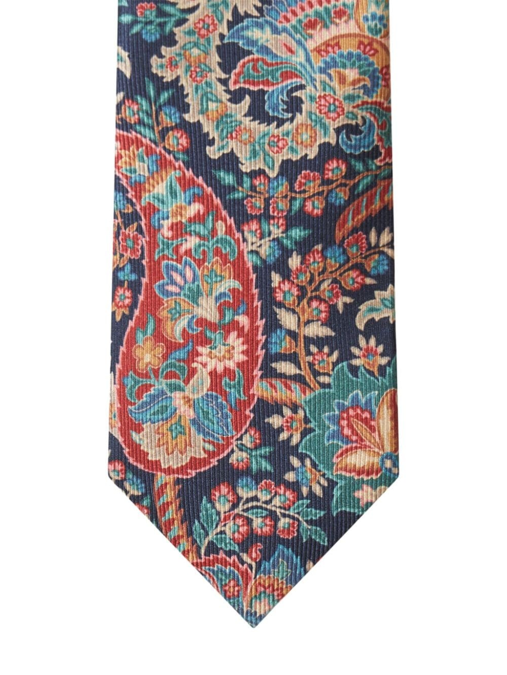 floral print silk tie - 2
