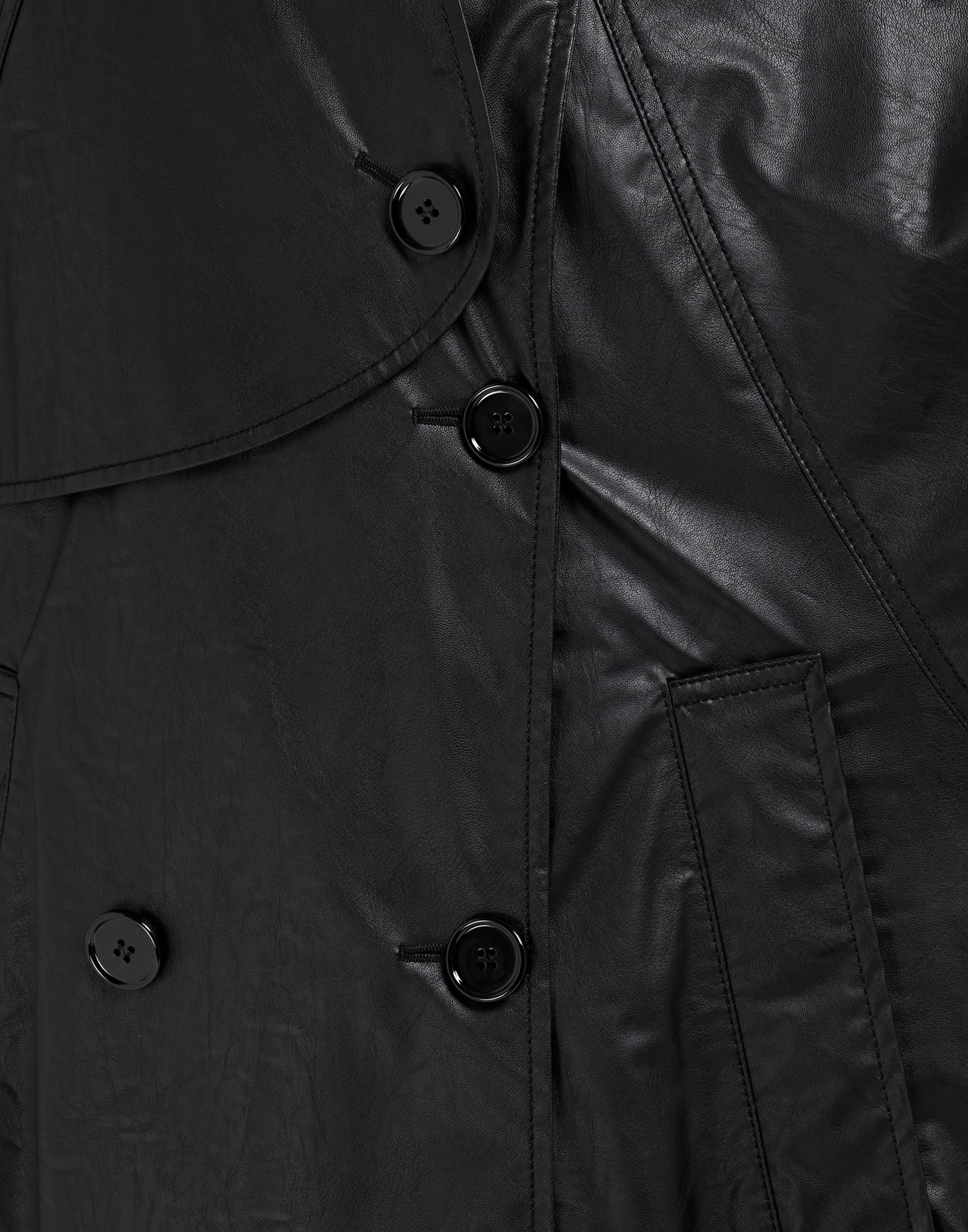 Faux leather trench coat - 6