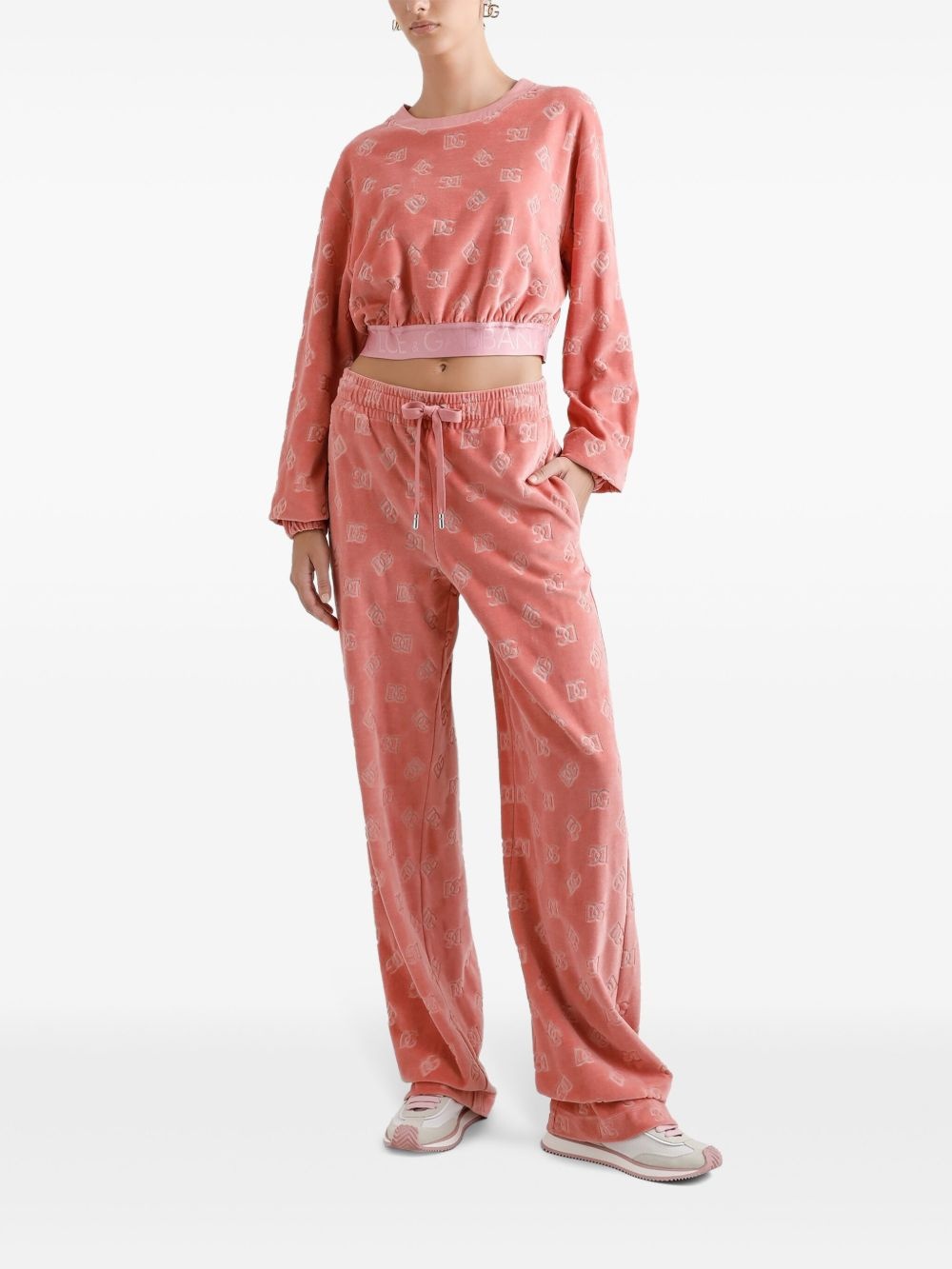 logo-jacquard track pants - 2
