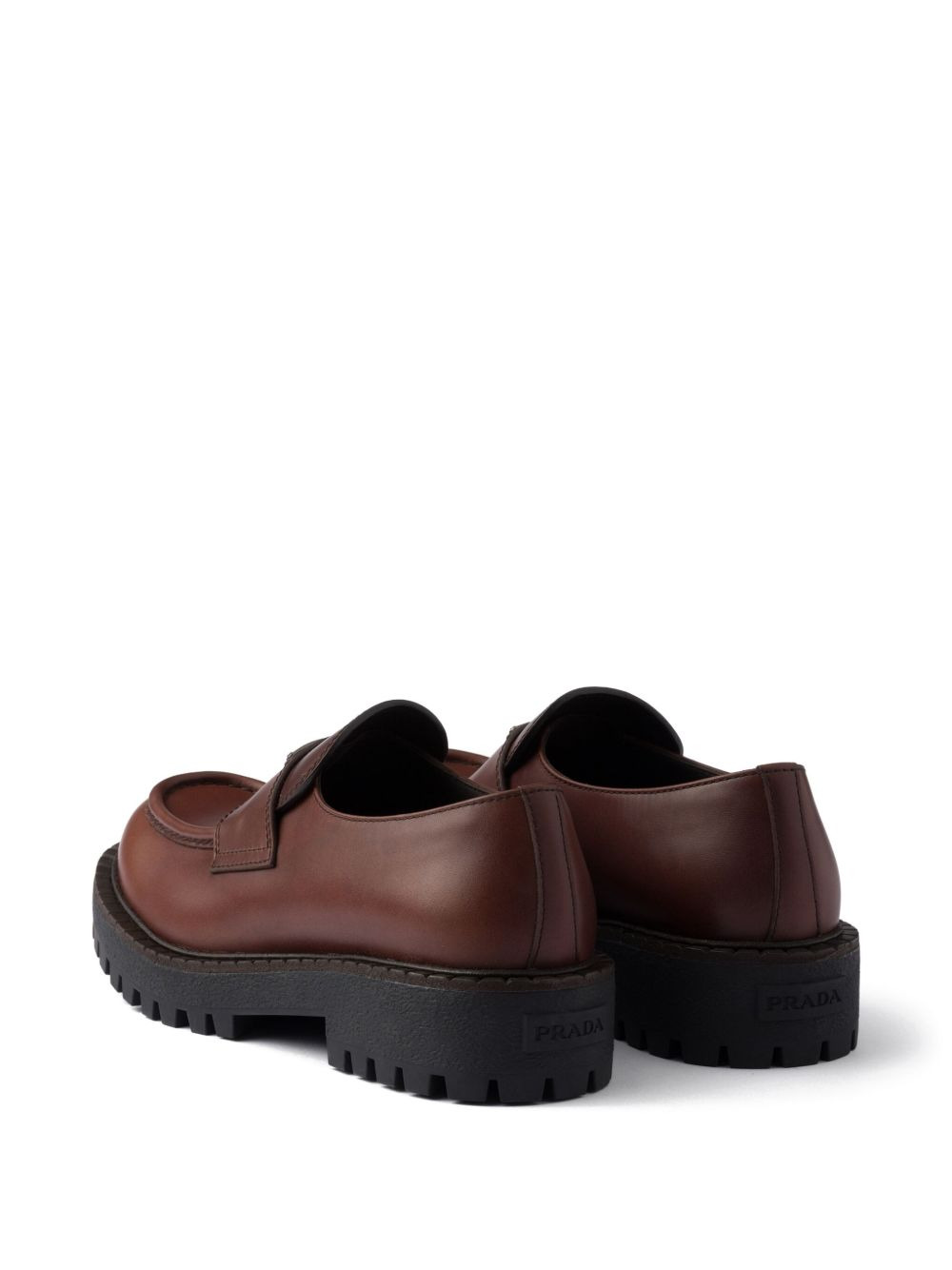 enamel-triangle logo loafers - 3