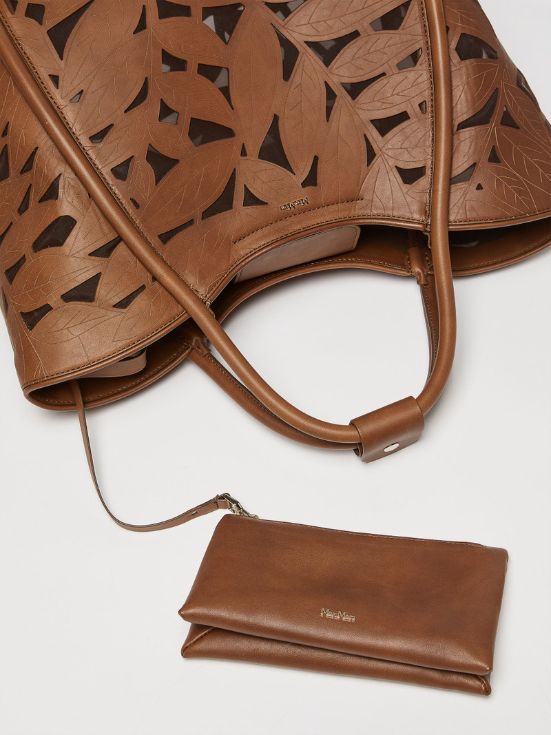 MARINELEAF Marine tote bag in carved leather 6