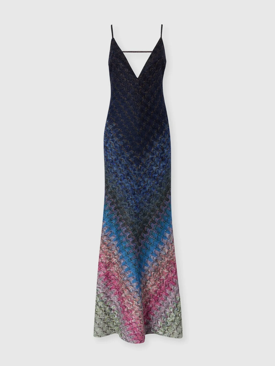 Dégradé viscose lamé long dress - 1