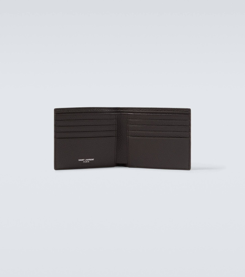 SAINT LAURENT Tiny Cassandre East/West leather wallet outlook