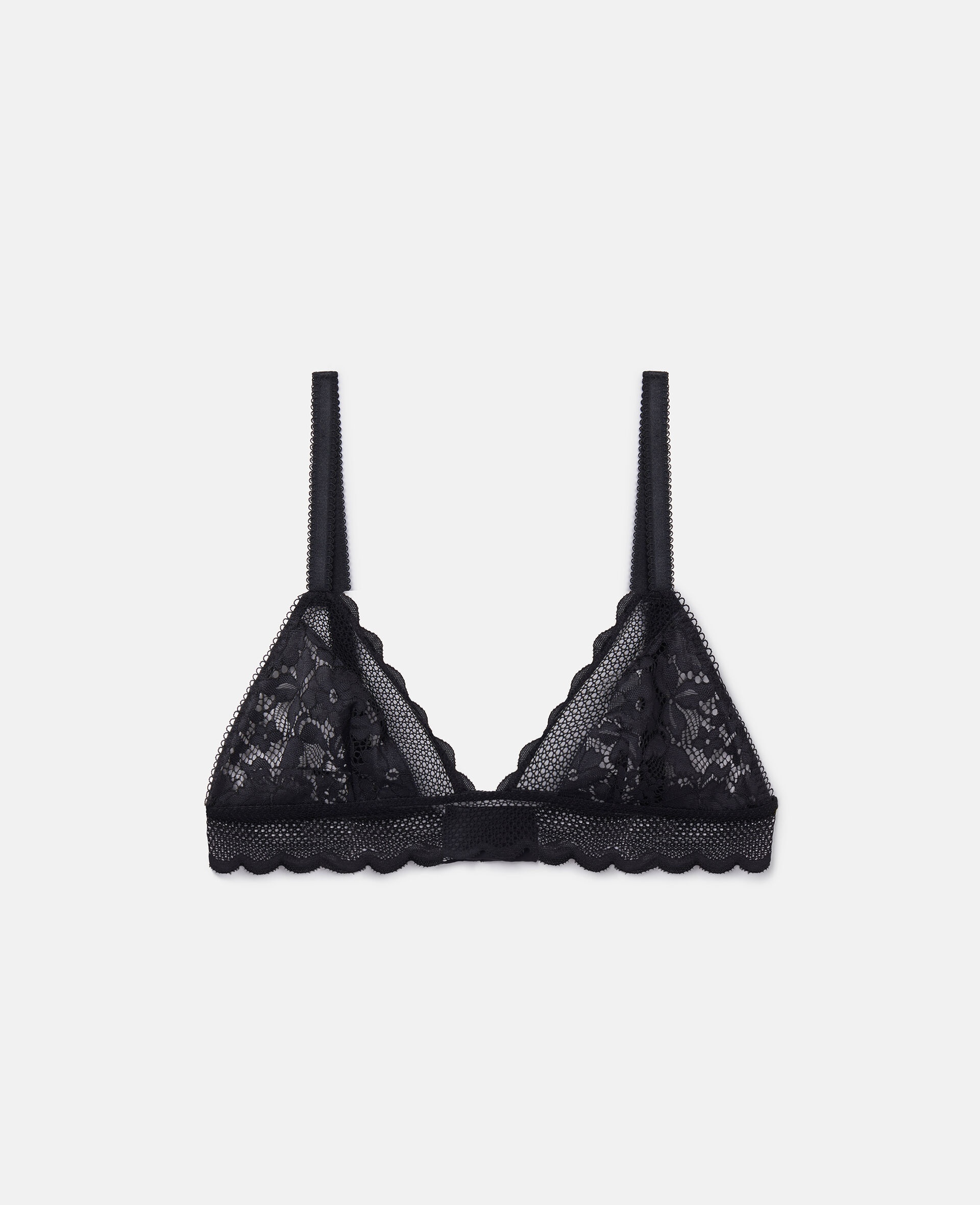 Patchwork Lace Soft Cup Bra - 1