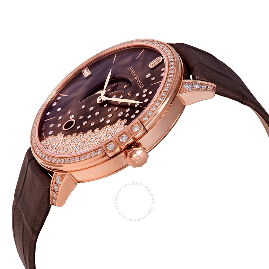 Harry Winston - Harry Winston Midnight Men's 18k Rose Gold Diamond Watch MIDQMP39RR004 - 2