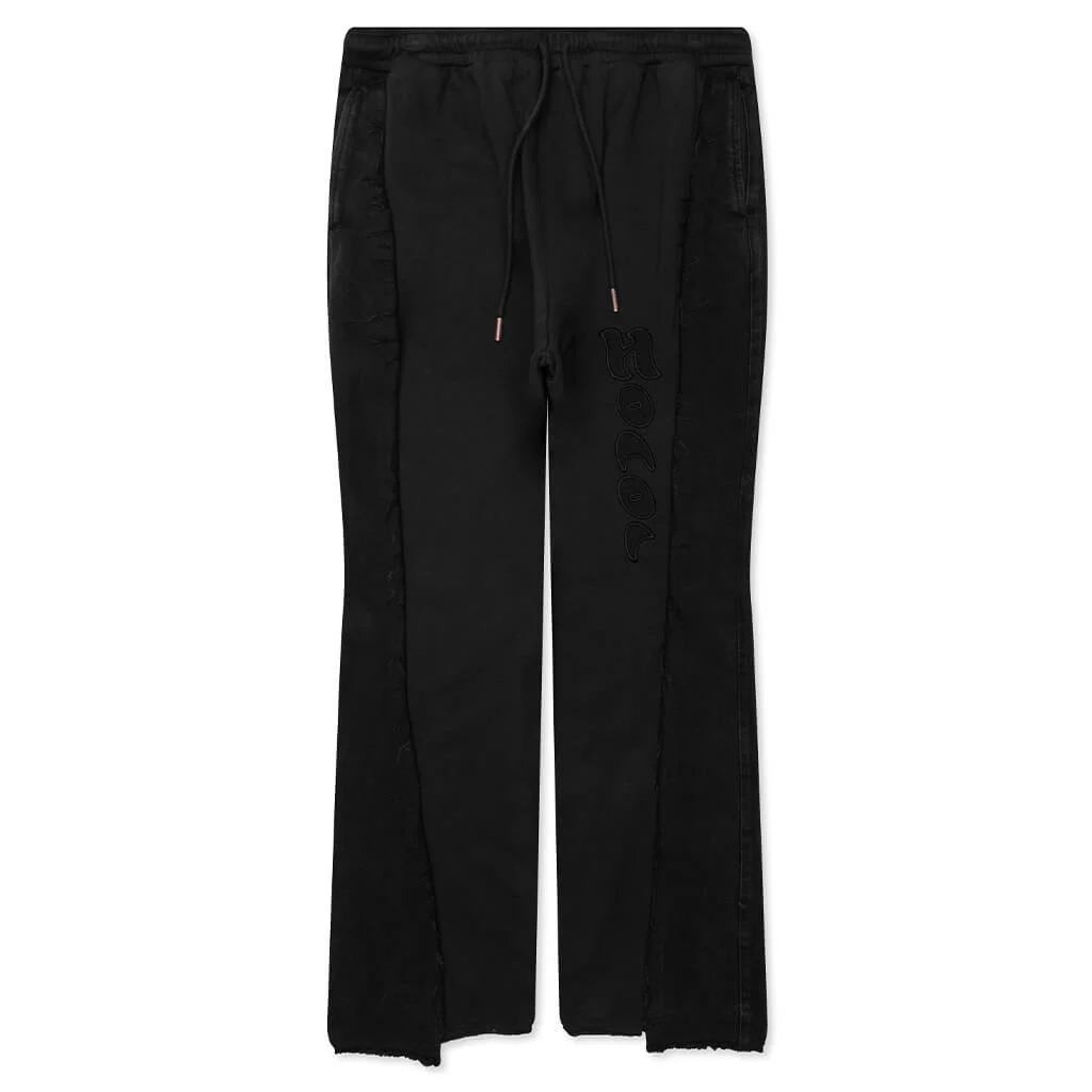DENIM SWEATPANT - BLACK - 1