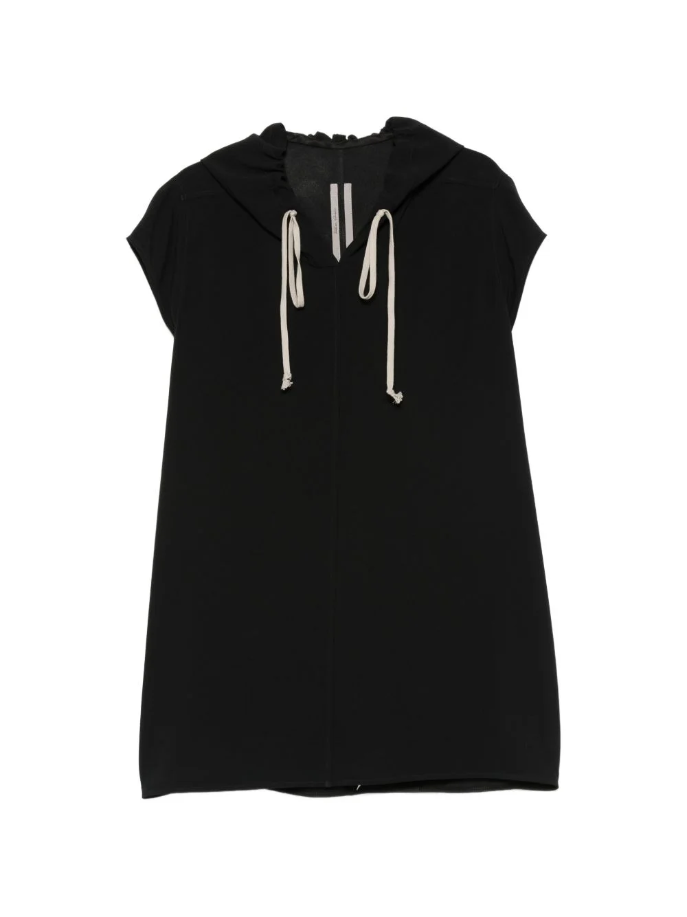 hooded drawstring-fastening mini dress - 1