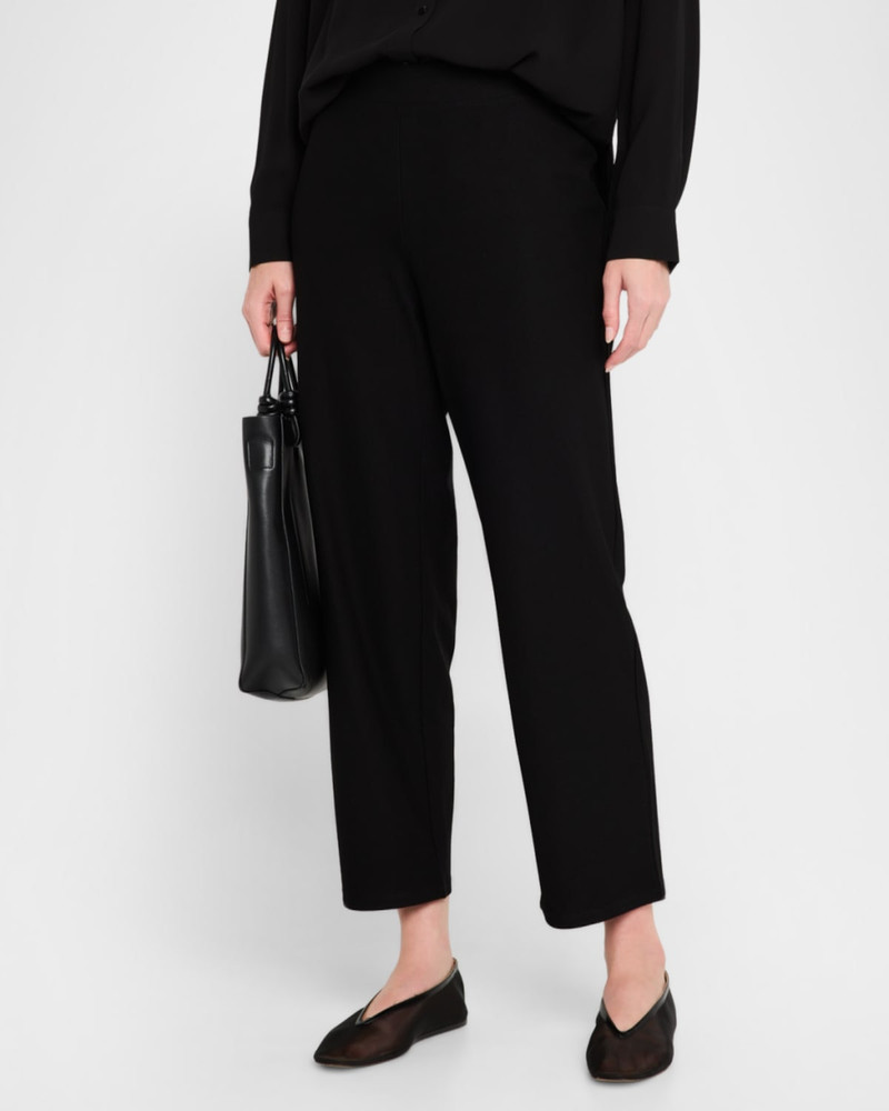 Cropped Straight-Leg Stretch Crepe Pants 4