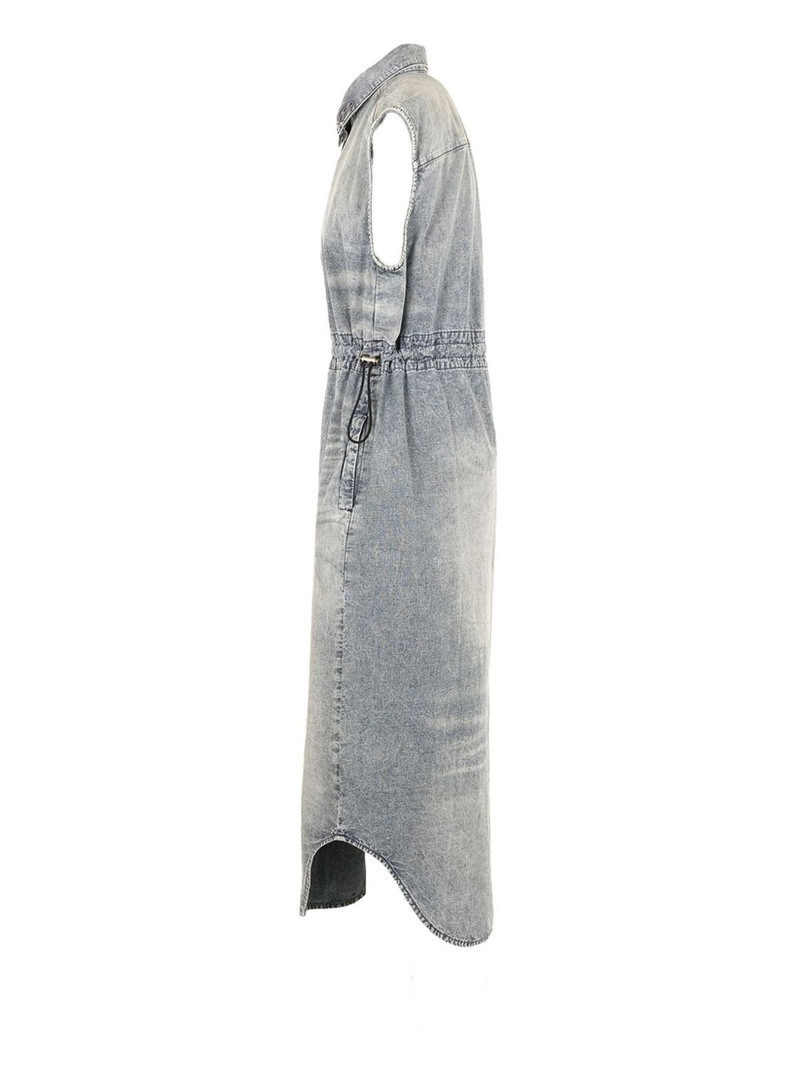 Diesel drawstring denim midi dress outlook