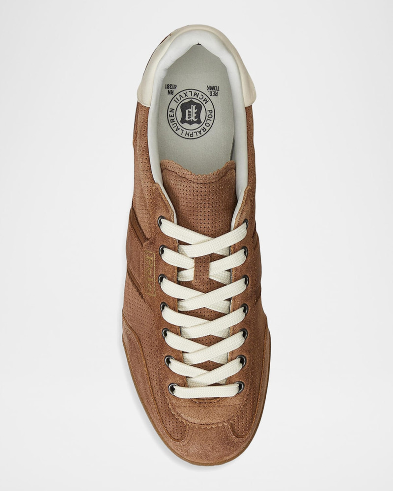 Men's Perforated Suede Low-Top Sneakers 4