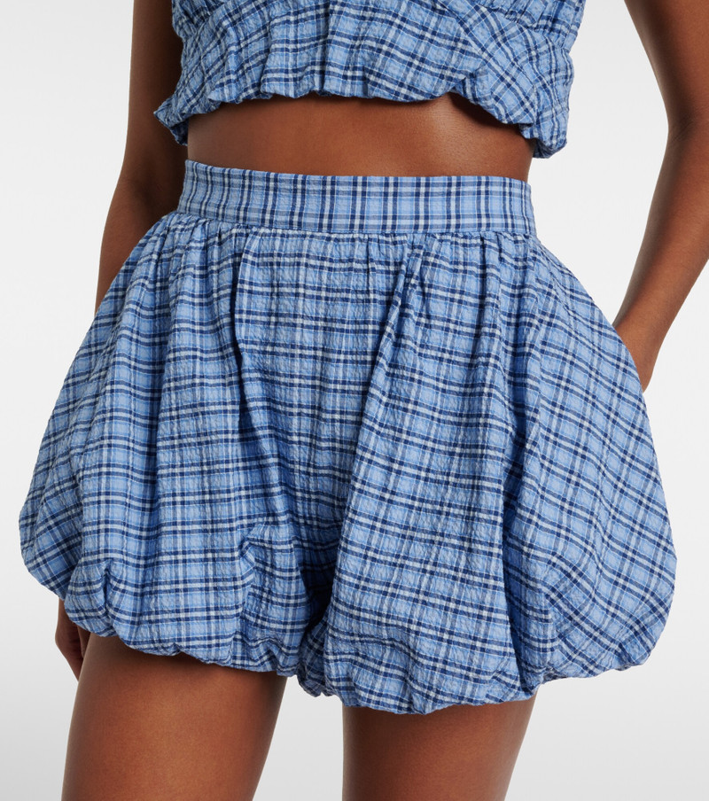 Mira checked cotton shorts 4