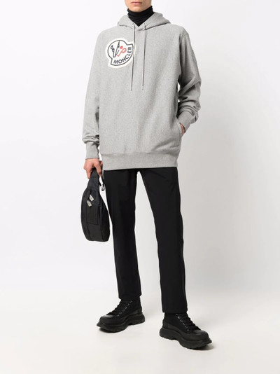 Moncler logo-patch hoodie outlook