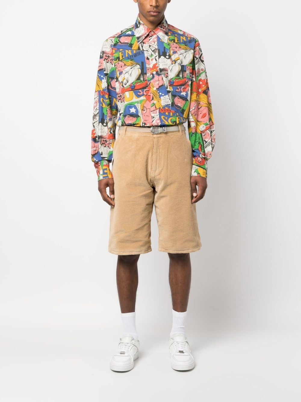 corduroy stretch-cotton shorts - 2