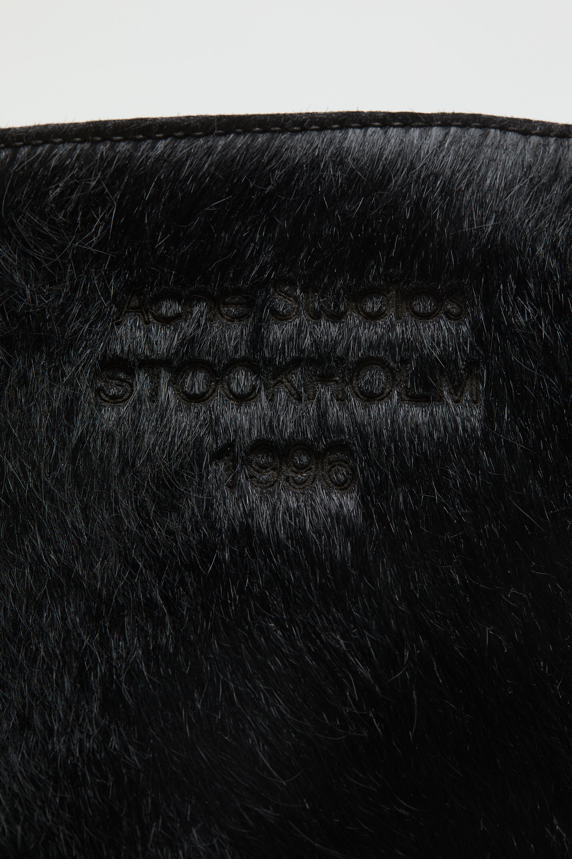 Furry leather boot - Black - 6