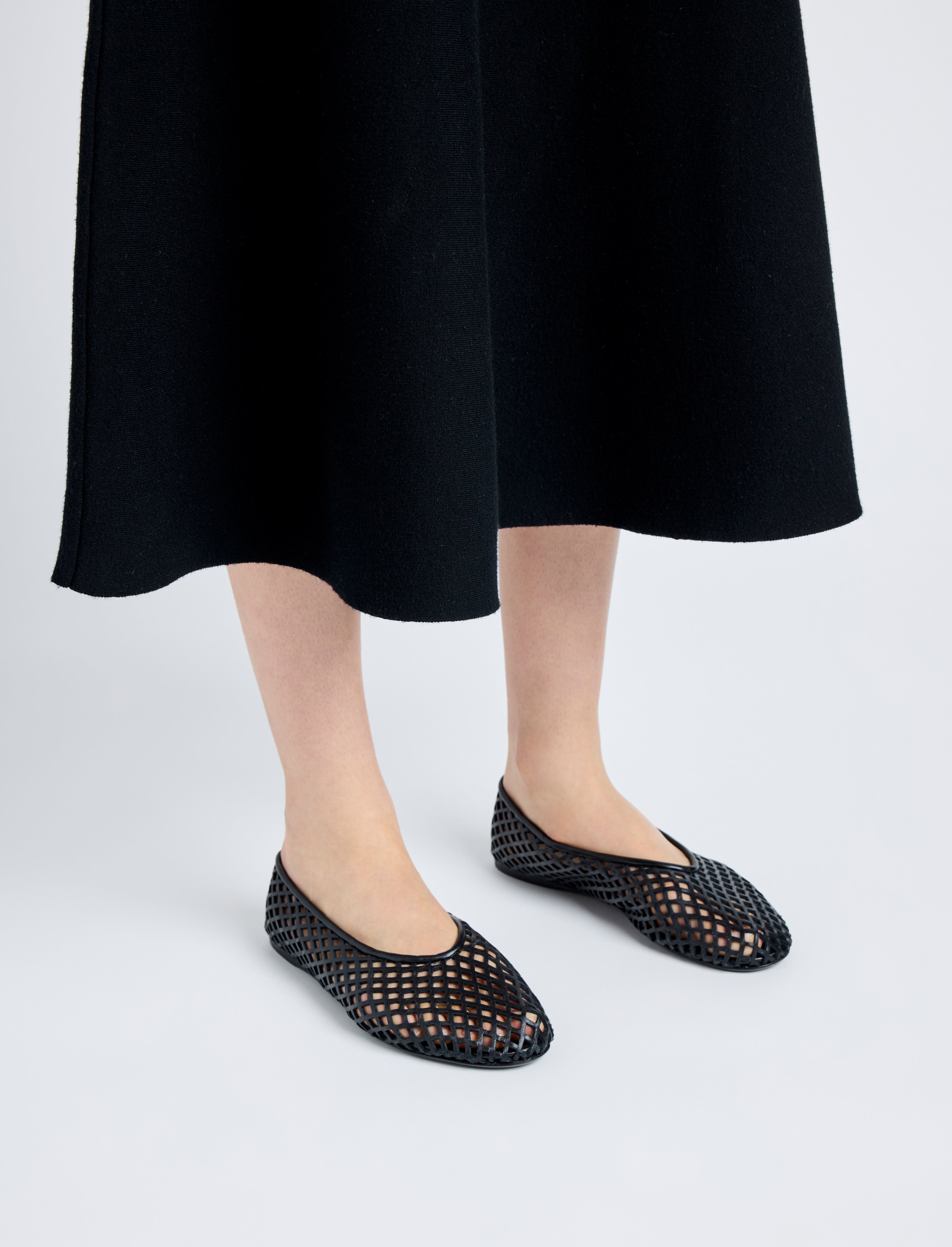 Tee Perforated Ballerina Flats - 5