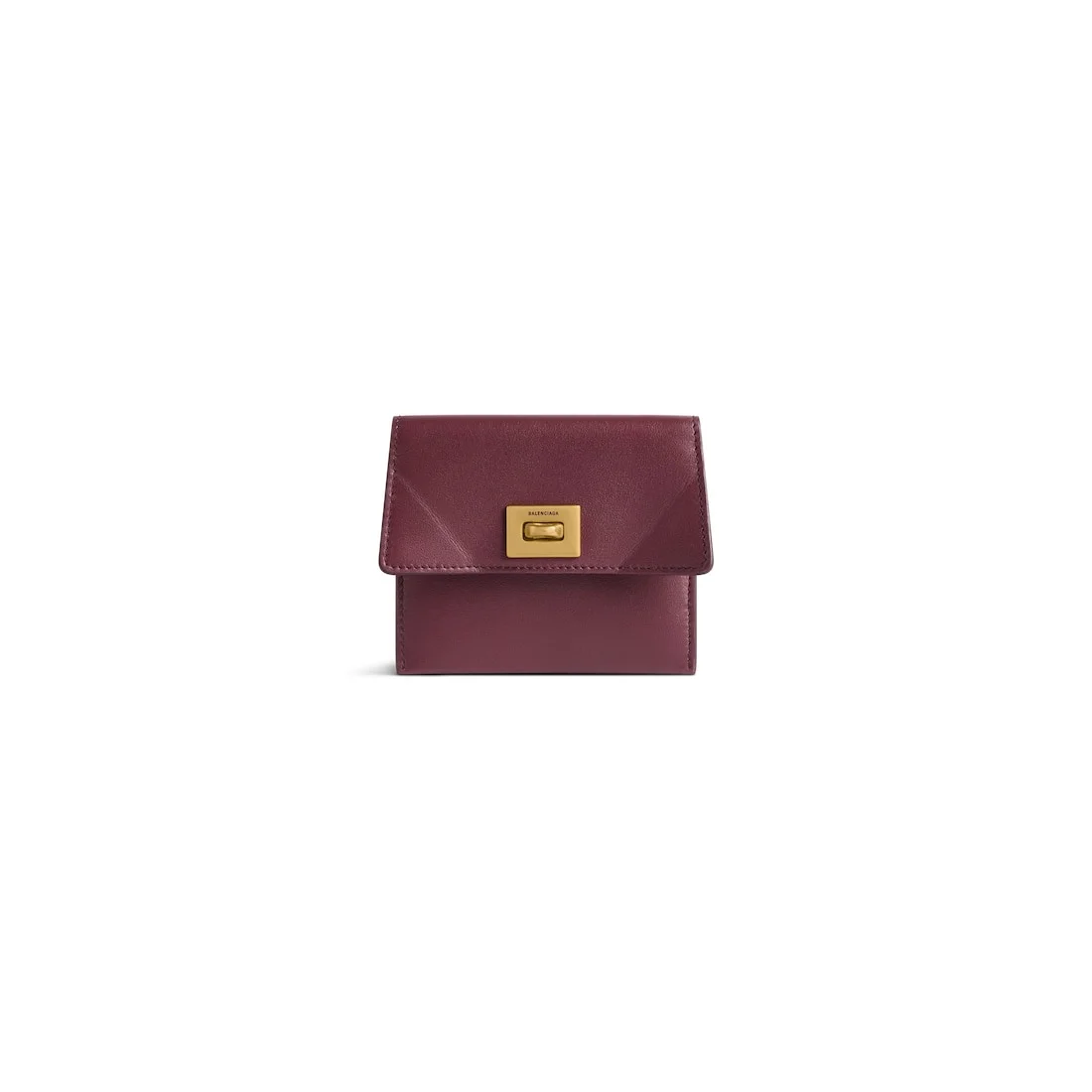 Women's Rodeo Card Holder With Flap in Burgundy - 1