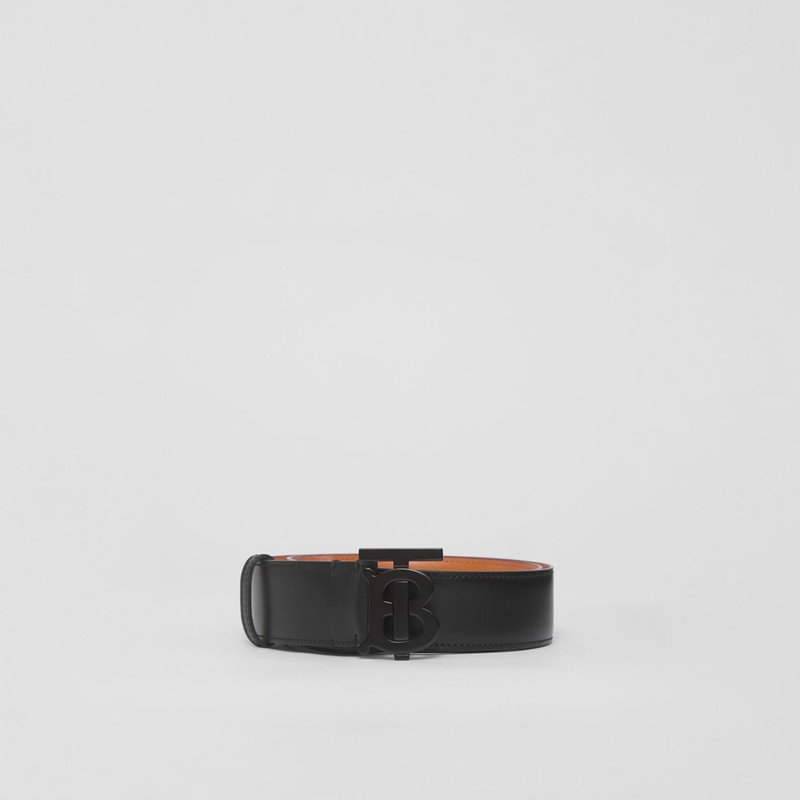 Matte Monogram Motif Leather Belt 4