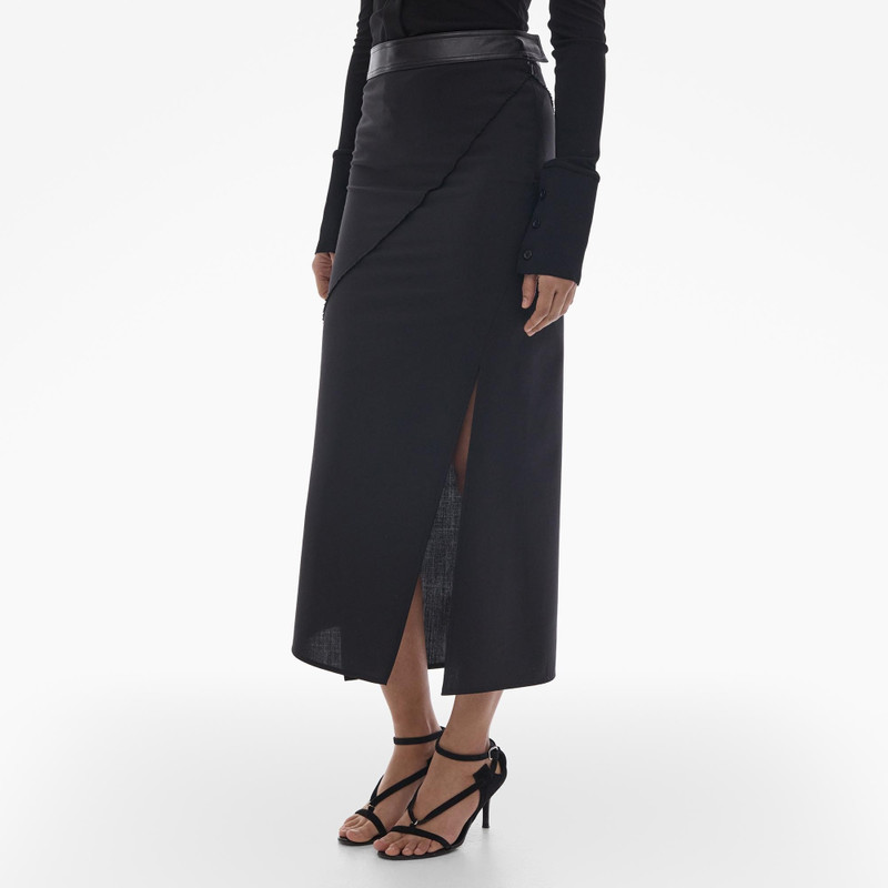 TWISTED STRETCH WOOL SKIRT 5