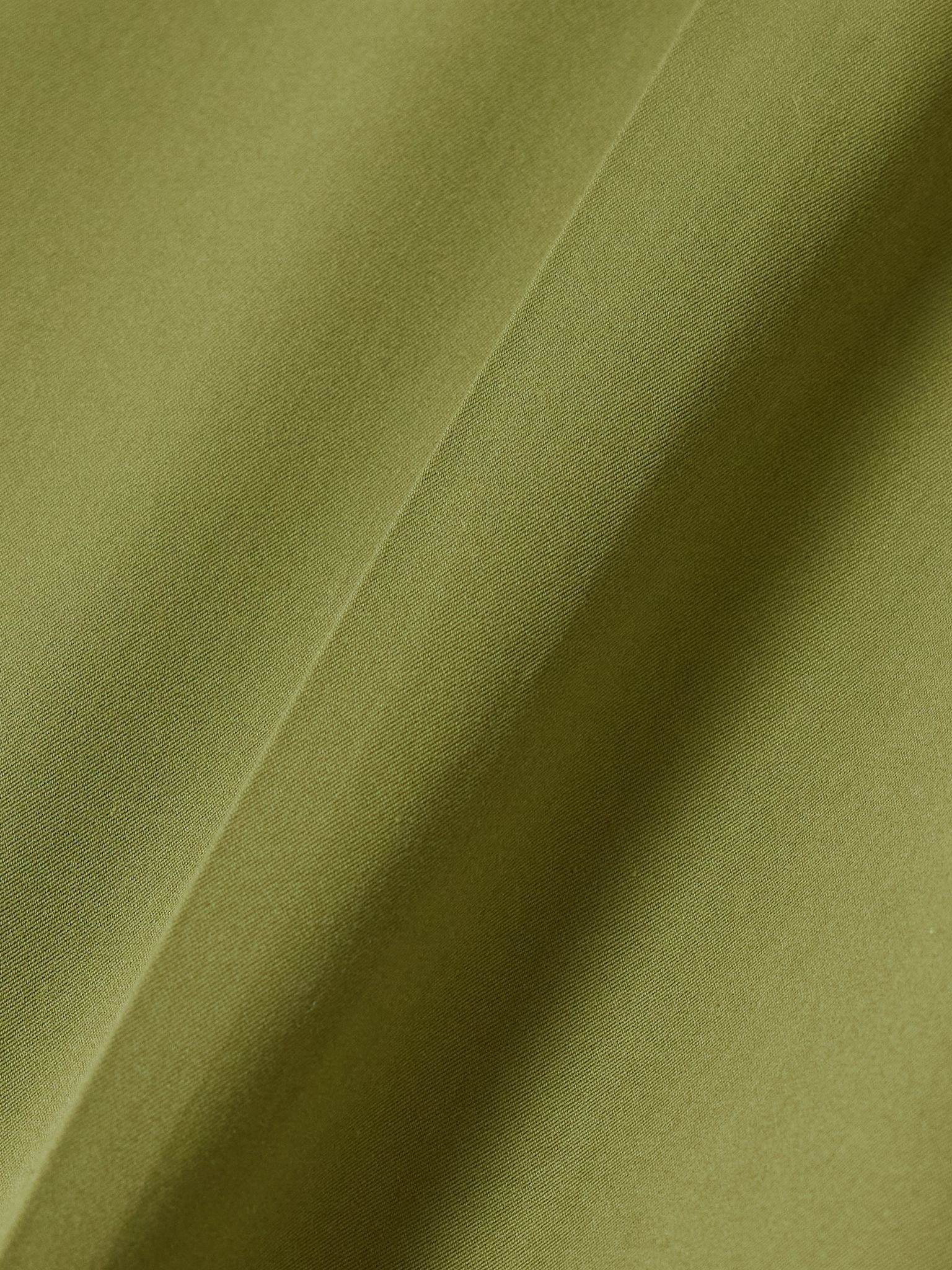 Pleated cotton and silk-blend sateen shorts Green - 5