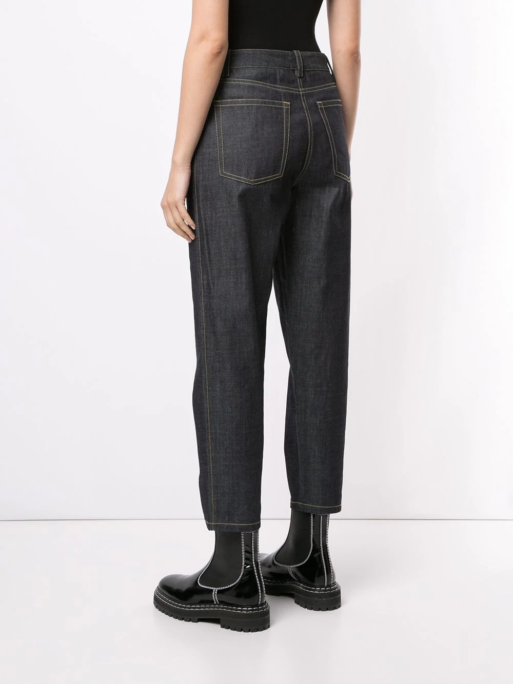 tapered cropped jeans - 4