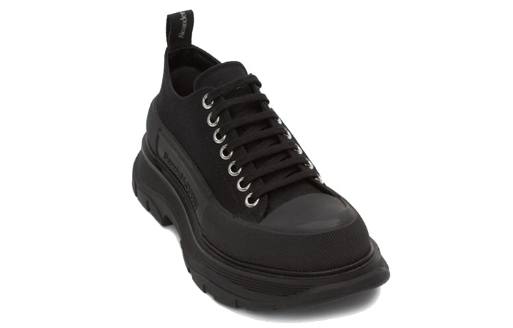 (WMNS) Alexander McQueen Tread Slick Lace Up 'Black' 611705W4L321000 - 3