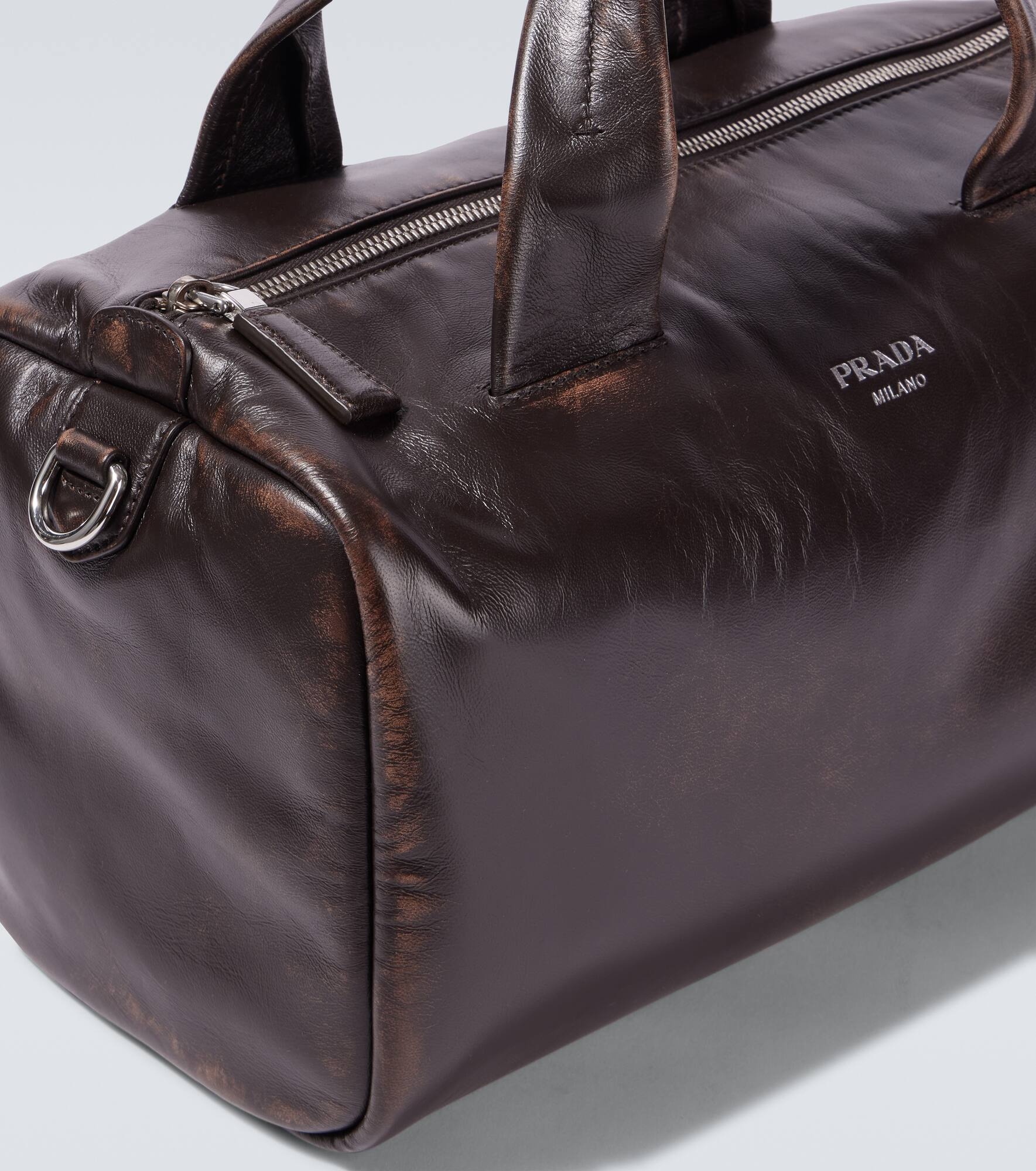 Small leather duffel bag - 6