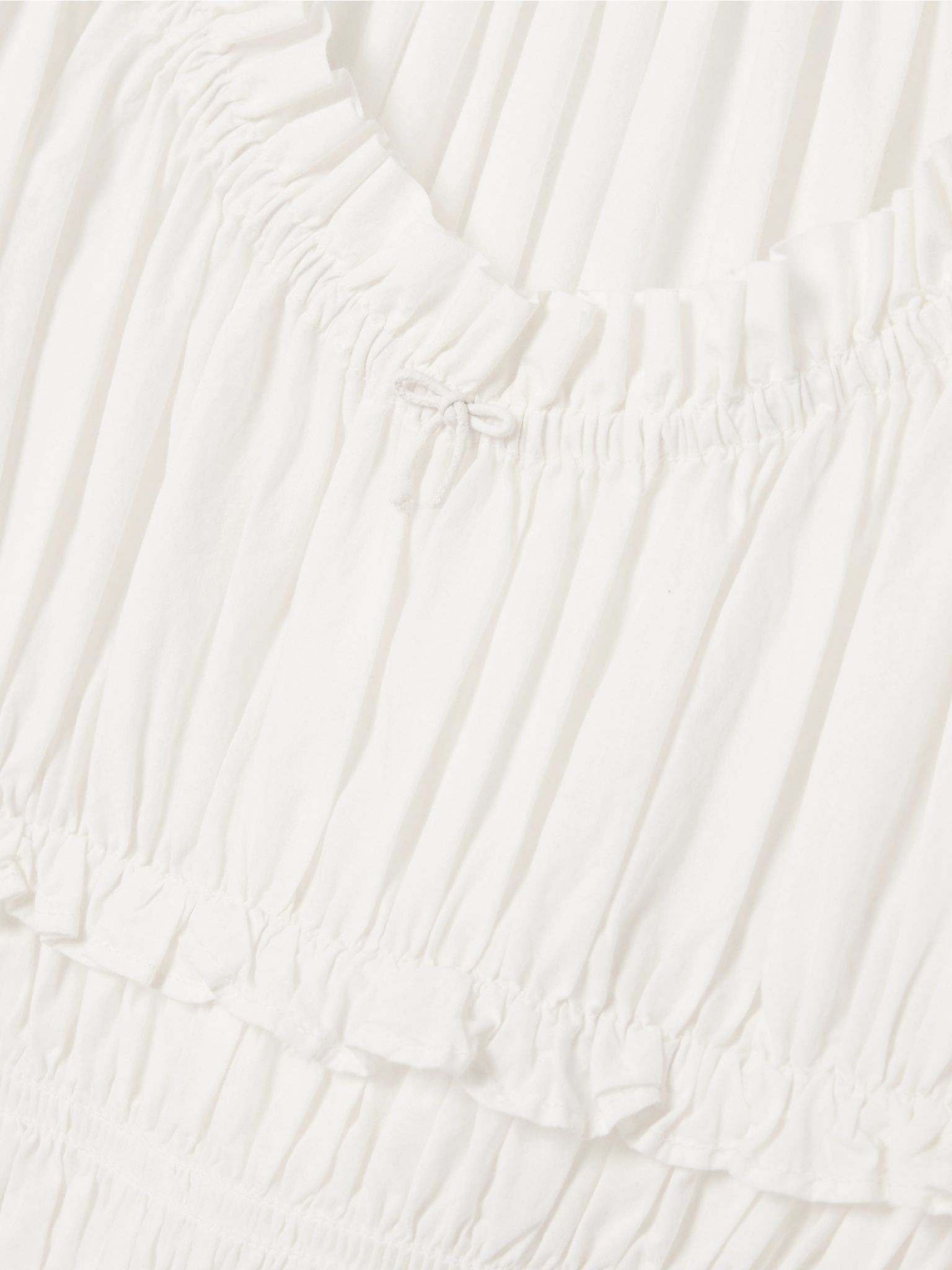 Leanne shirred organic cotton-voile midi dress White - 4
