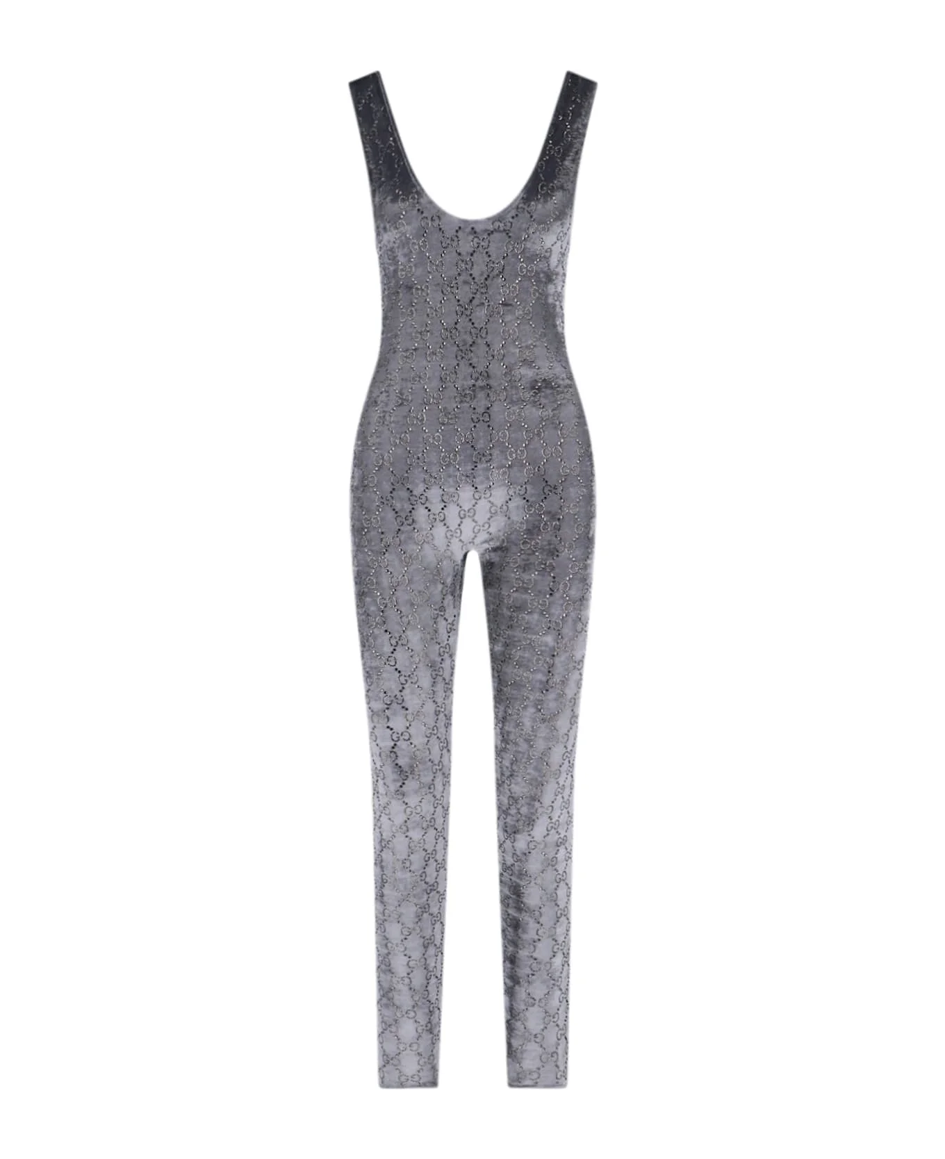Jumpsuit With 'gg' Crystals - 1