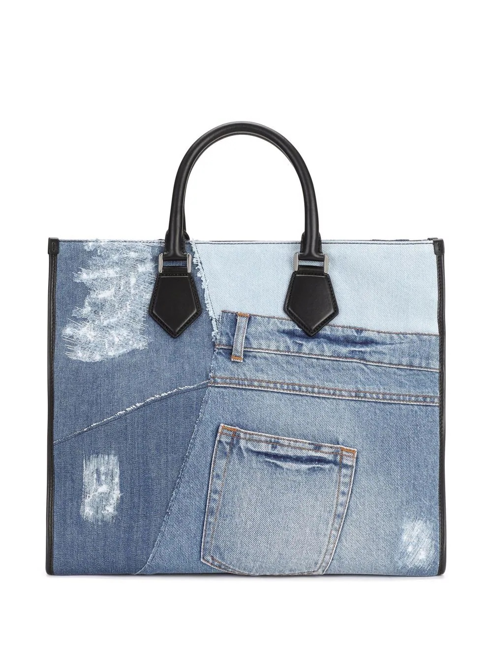 patchwork-jeans tote bag - 2