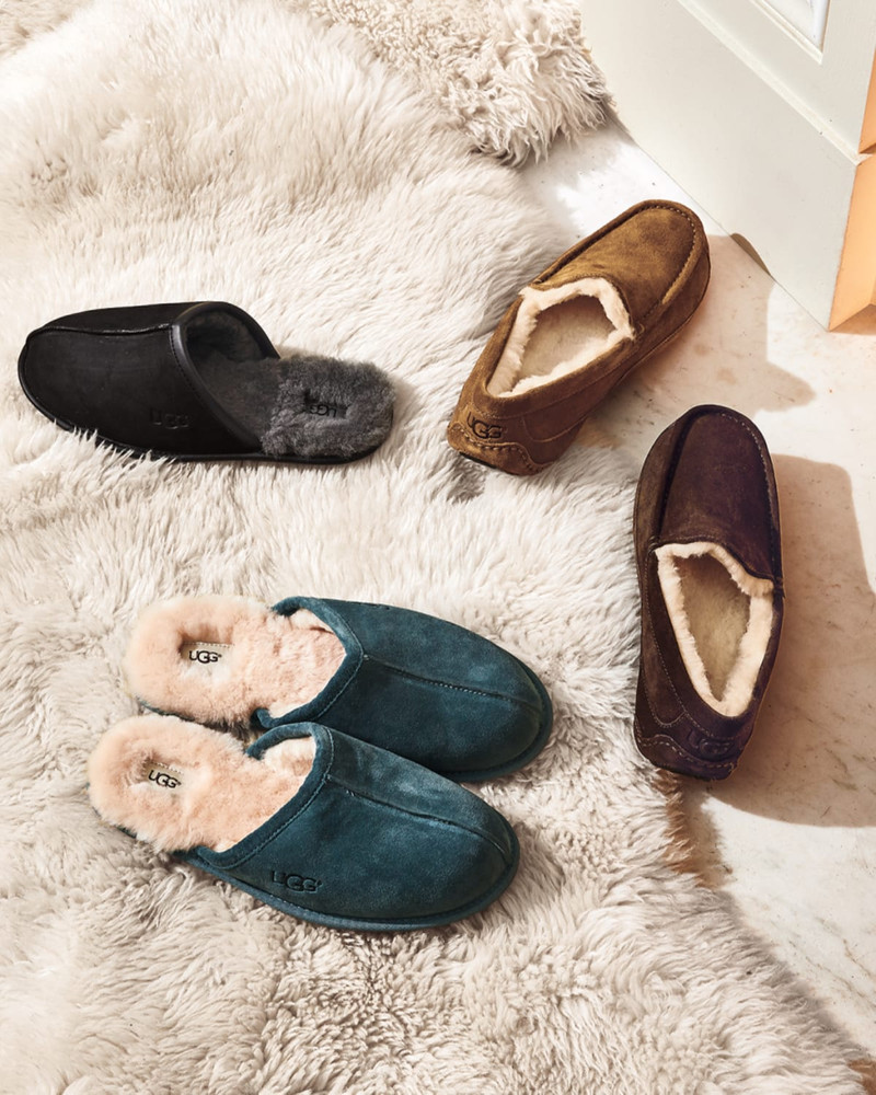 UGG Men's Scuff Leather Mule Slippers w/ Wool Lining outlook