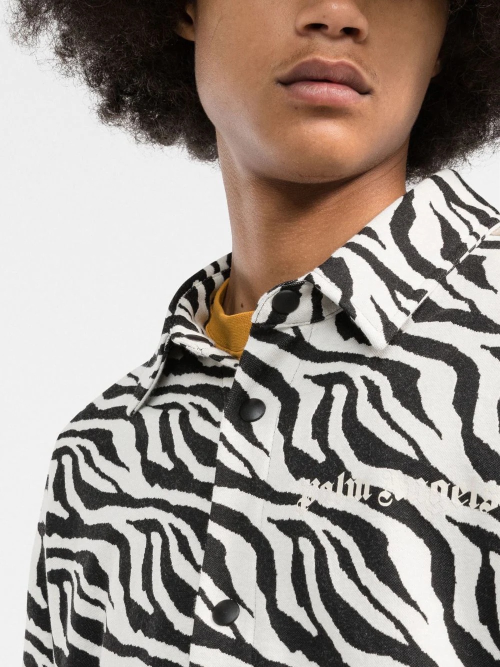 zebra-print shirt - 5