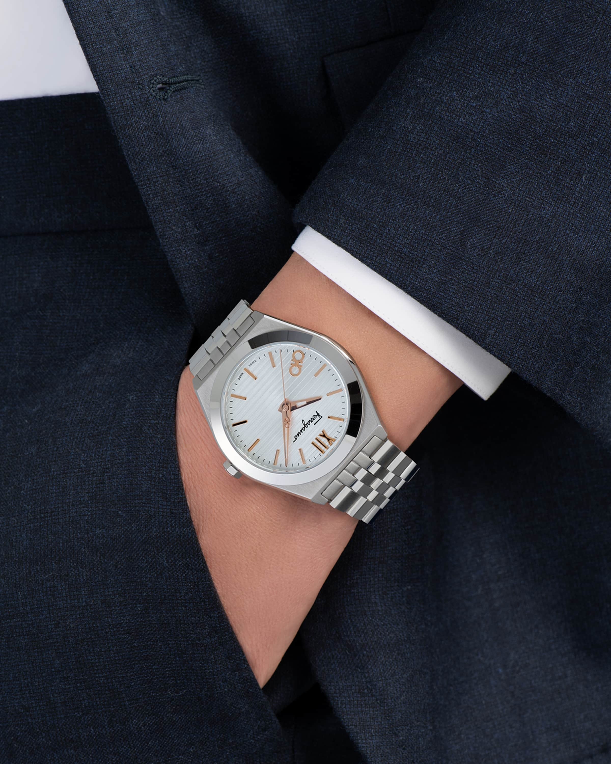 Men's Vega New Stainless Steel Bracelet Watch, 40mm - 4