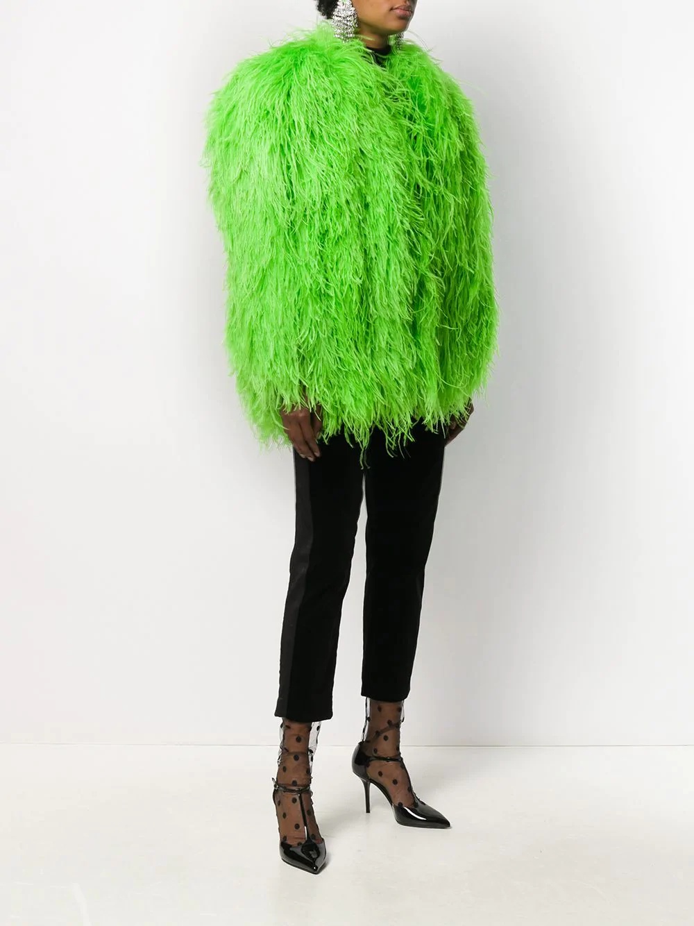 oversized feather jacket - 3