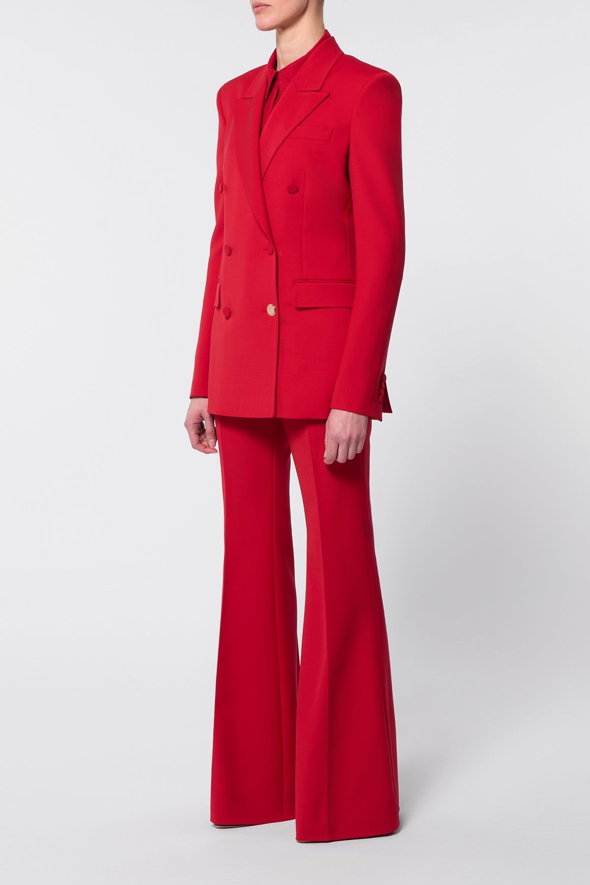 Rhein Pant in Scarlet Red Sportswear Wool - 3