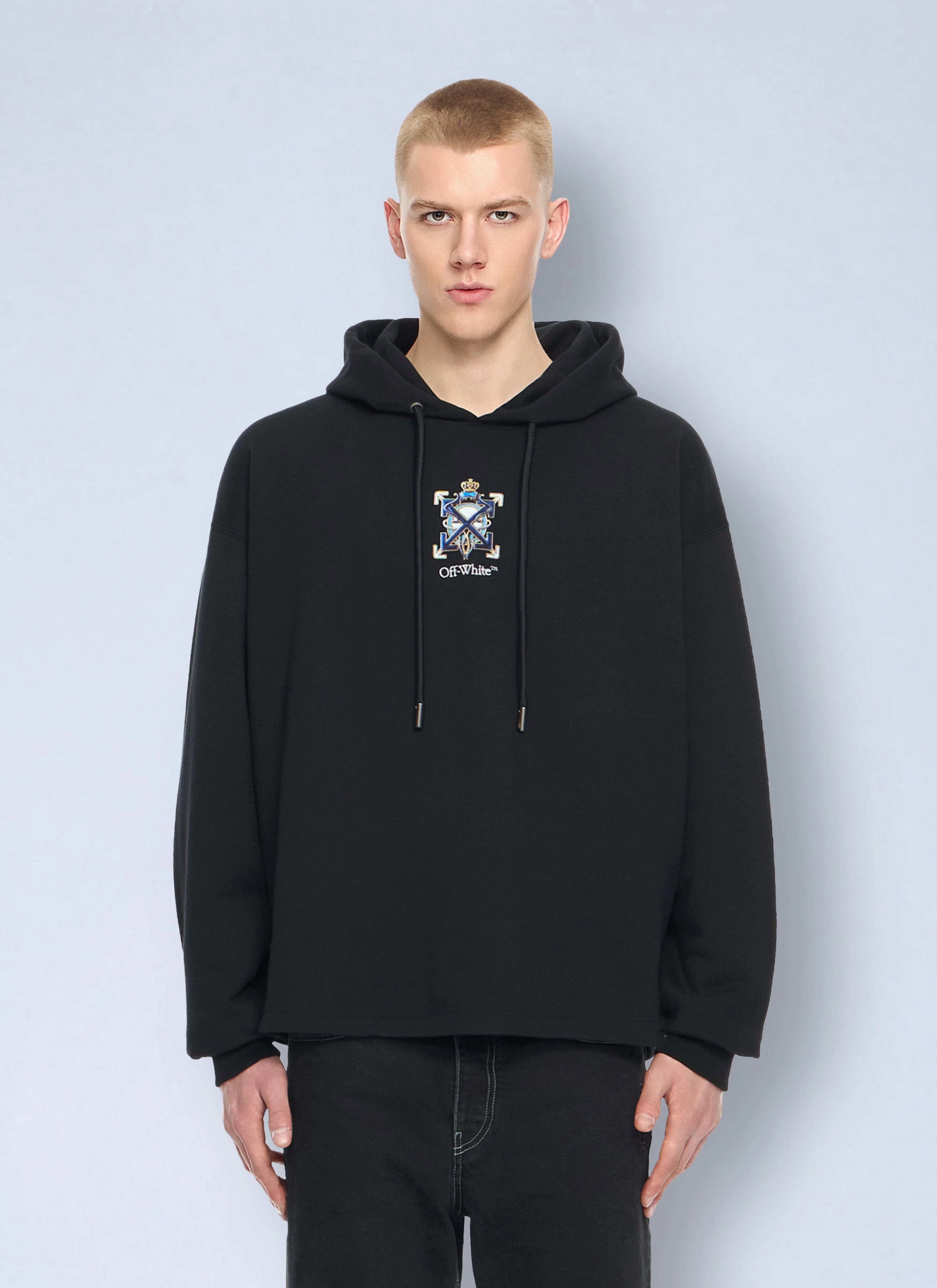 Off-White Men Jewel Arrow Loose Hoodie - 1