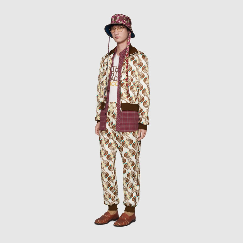 GUCCI The North Face x Gucci Web print technical jersey jacket outlook