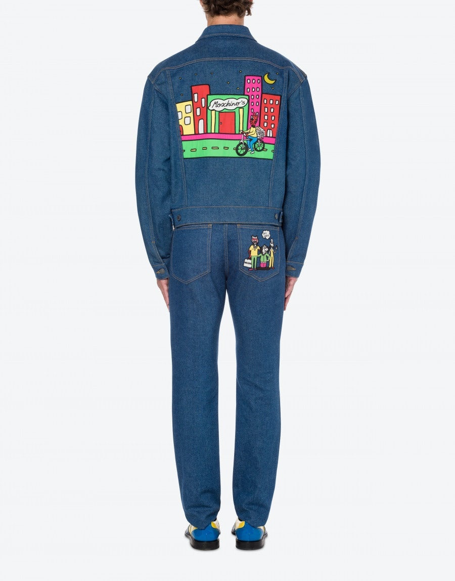 COMICS CHARACTERS STRETCH DENIM JACKET - 3