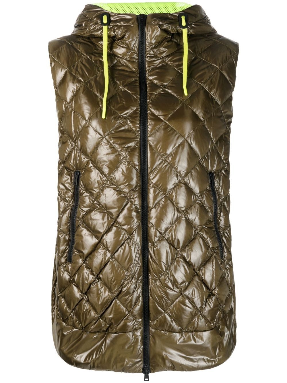 sleeveless quilted padded jacket - 1