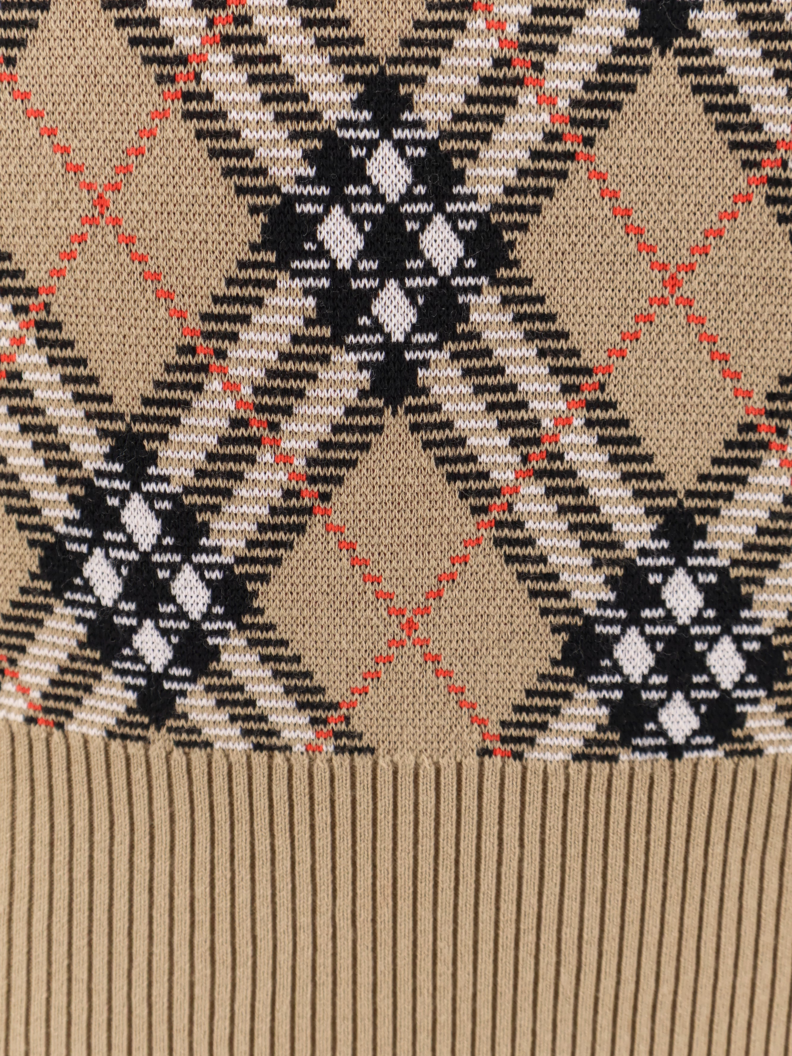 Wool Sweater With Burberry Check Motif - 3