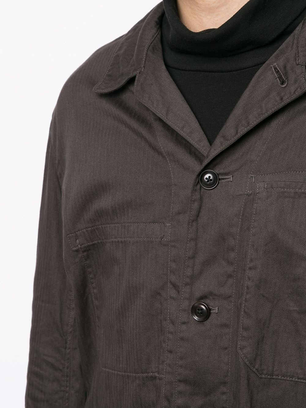 long sleeve utility pocket jacket - 5