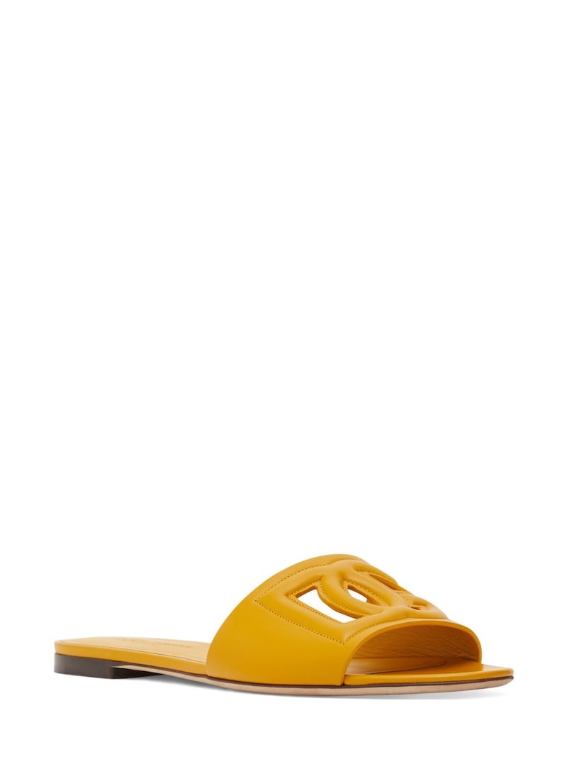 10mm Bianca leather slide sandals - 2