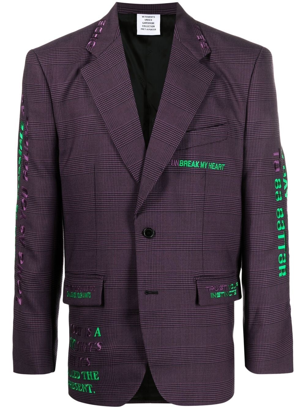 Hidden Message tailored blazer - 1