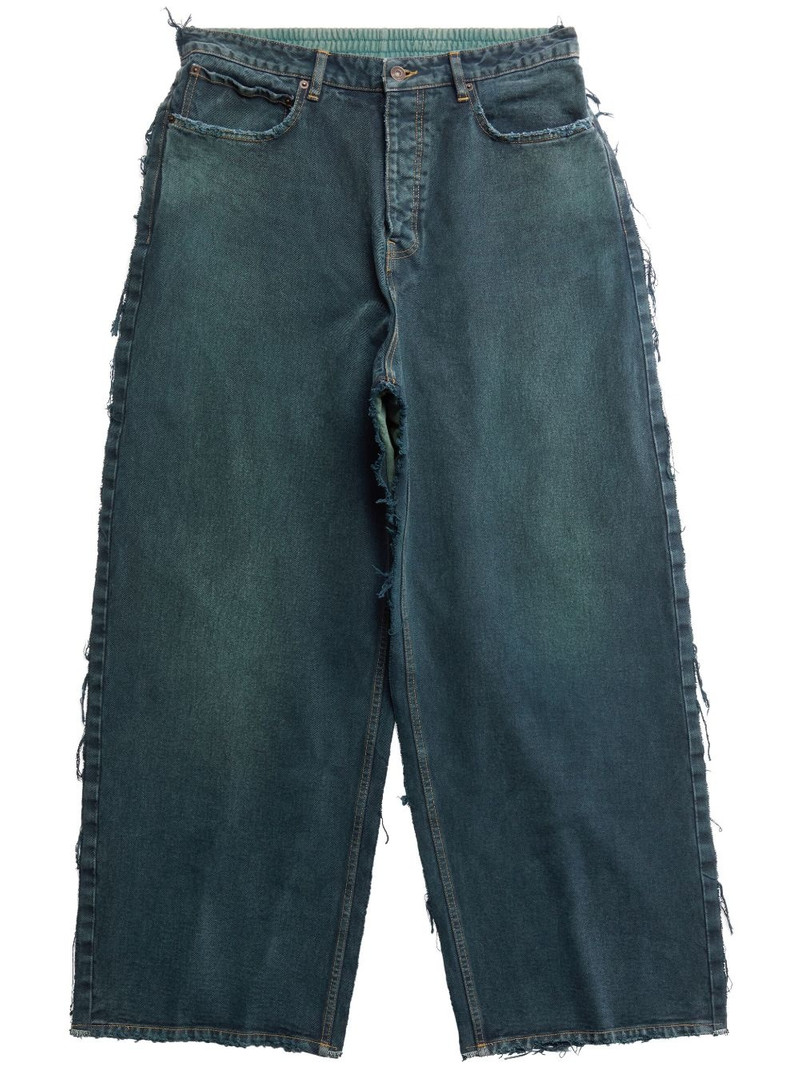 wide-leg panelled jeans - 1