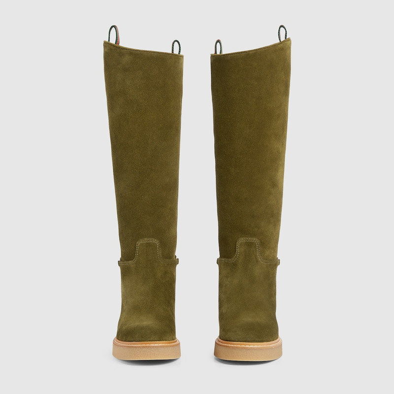 GUCCI Women's slim Horsebit boot outlook