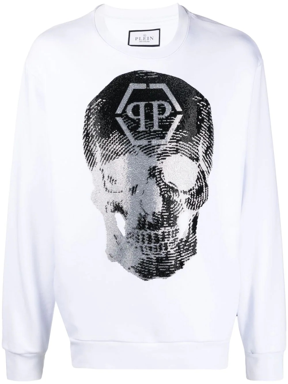 skull logo-print crew-neck sweatshirt - 1