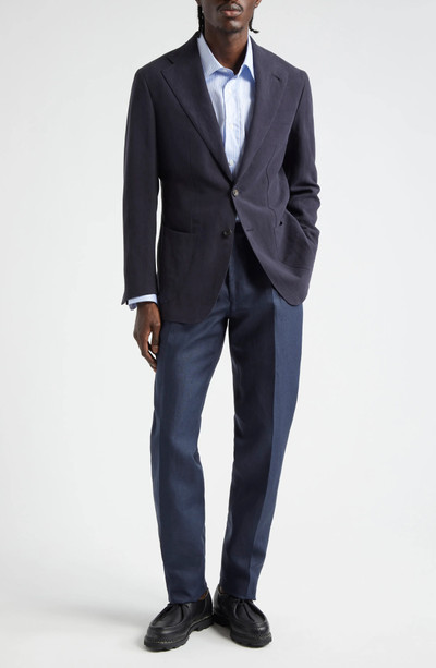 THOM SWEENEY Tailored Pleated Linen Pants outlook